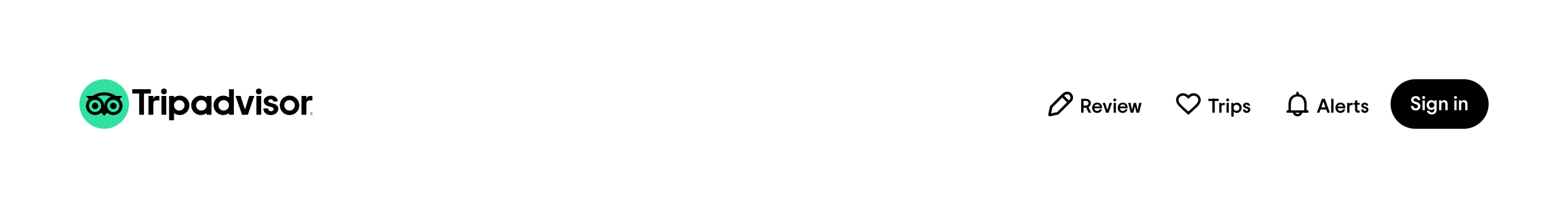 Tripadvisor Horizontal navigationUI component example
