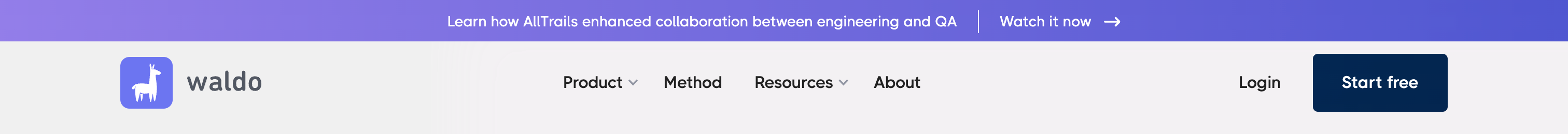 Waldo HeaderUI component example