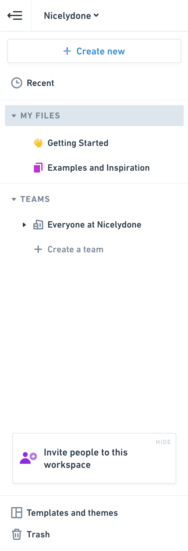 Whimsical Vertical navigationUI component example