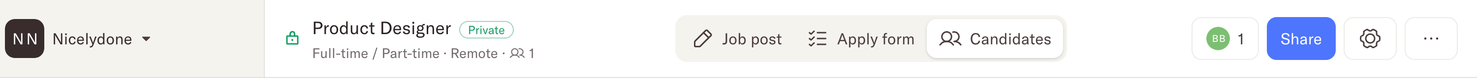 Homerun Horizontal navigationUI component example