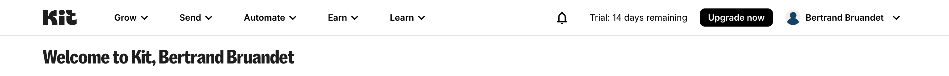 Kit Horizontal navigationUI component example