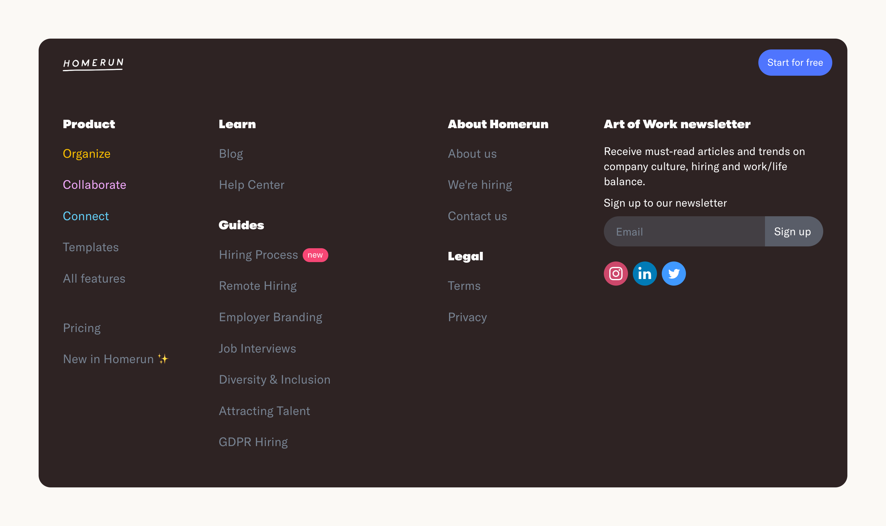 Homerun TestimonialUI component example