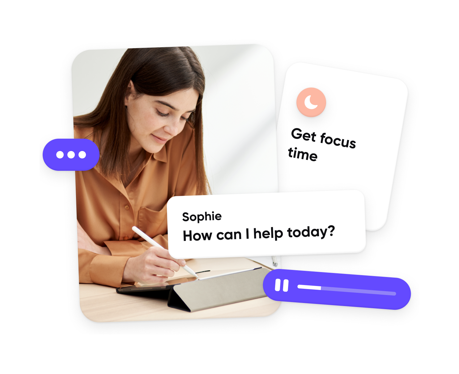 Double IllustrationUI component example