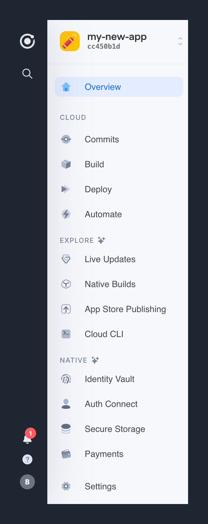 Ionic Vertical navigationUI component example