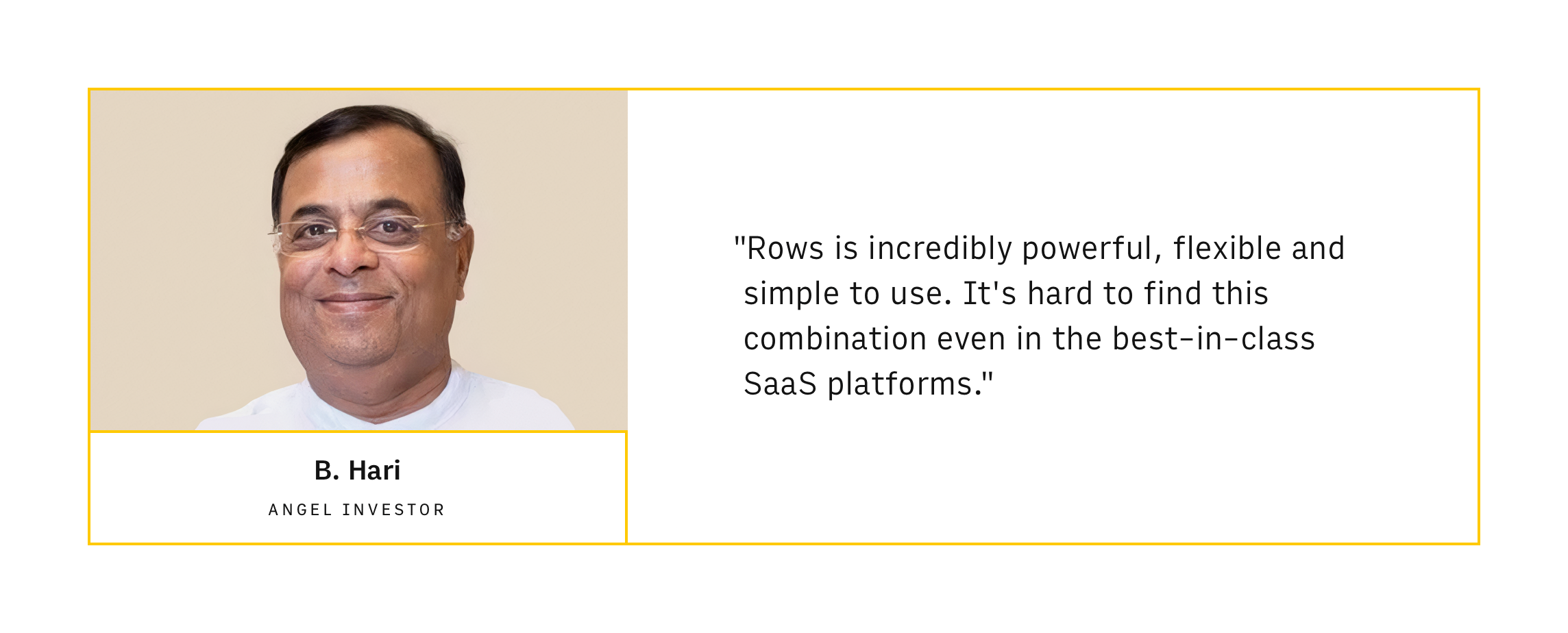 Rows TestimonialUI component example