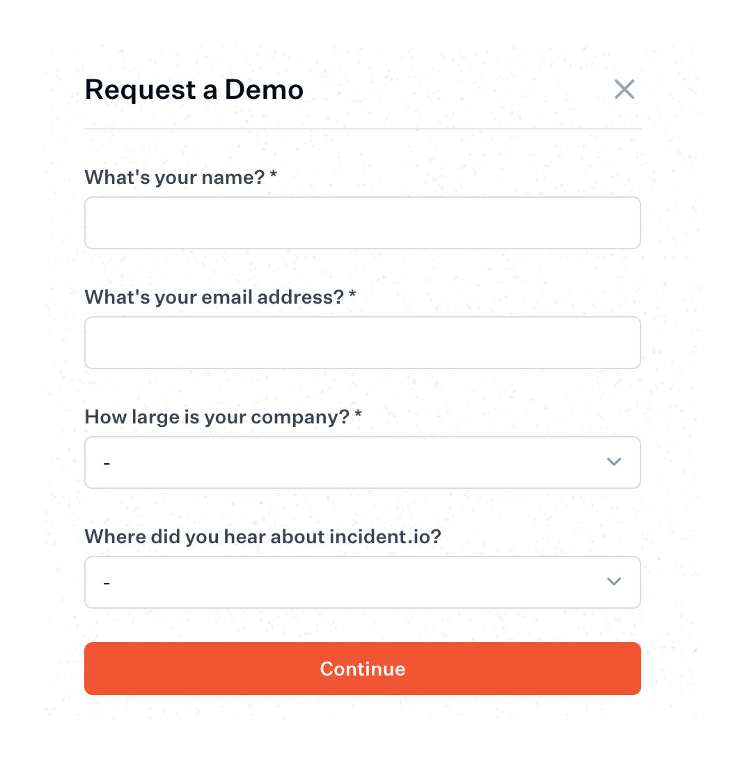 Incident Form elementUI component example