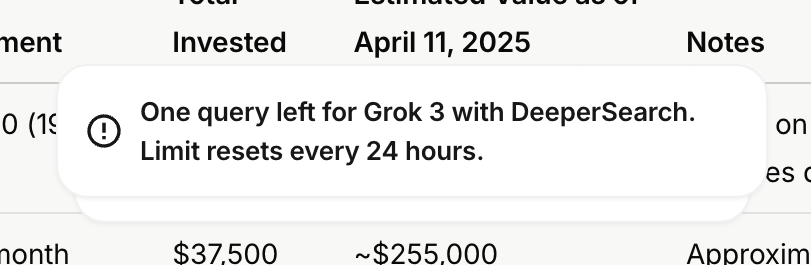 Grok Artificial intelligenceUI component example