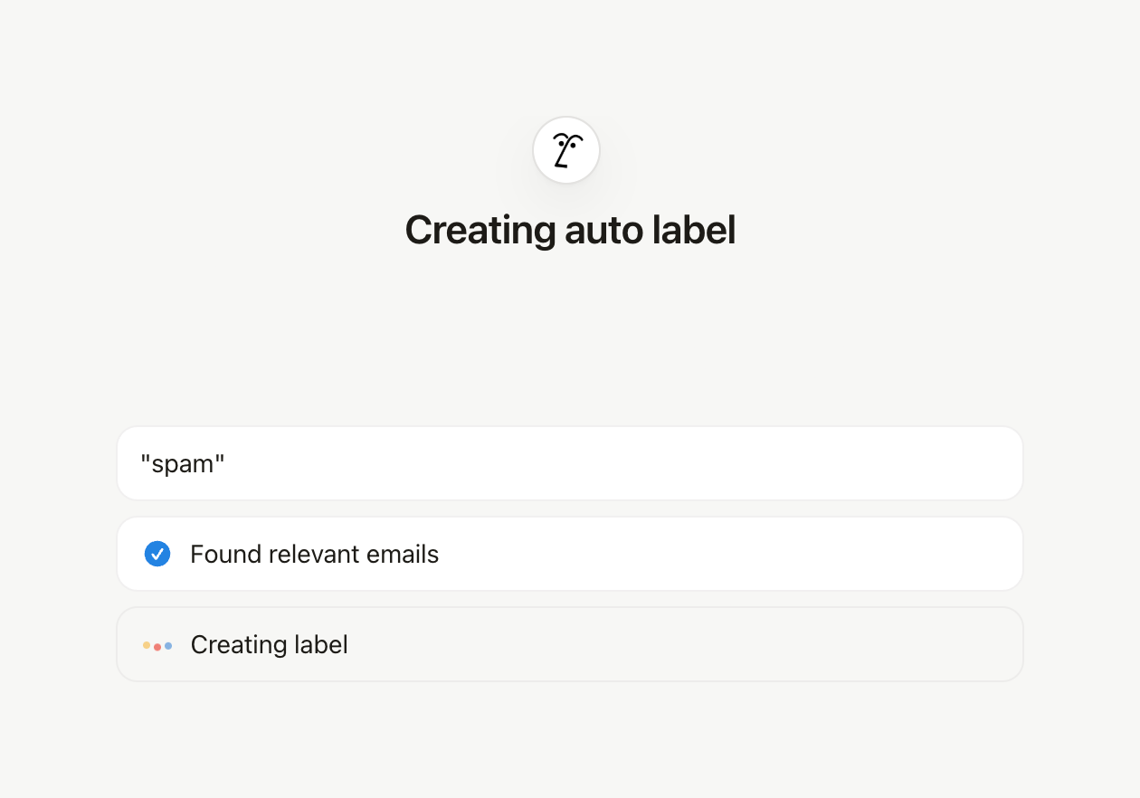 Notion Mail Artificial intelligenceUI component example
