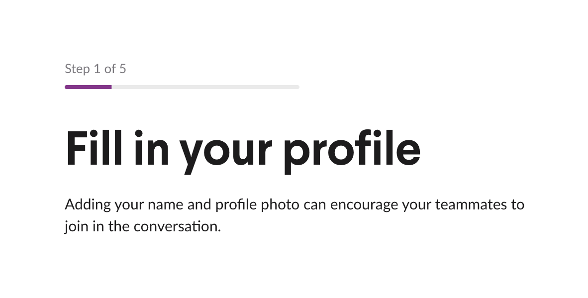 Slack Progress indicatorUI component example