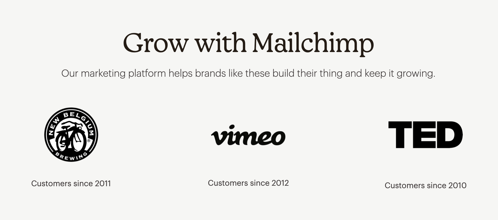Mailchimp Social proofUI component example