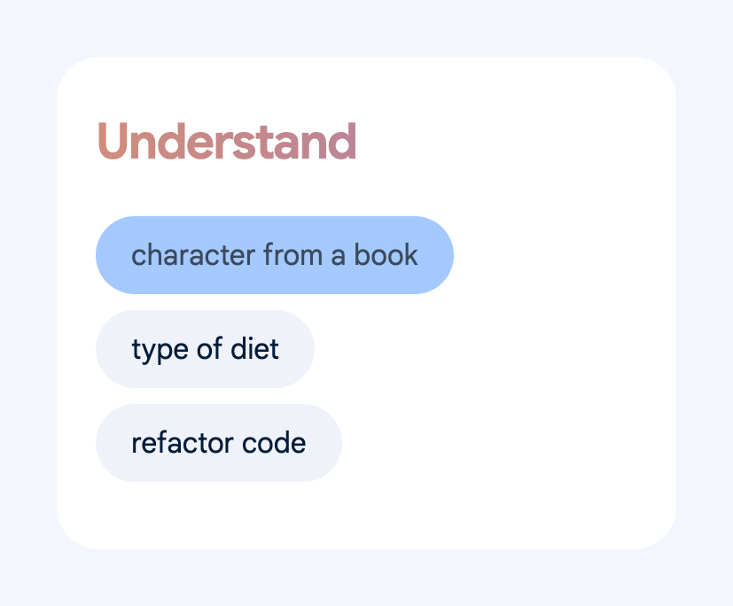 Bard Input selectUI component example