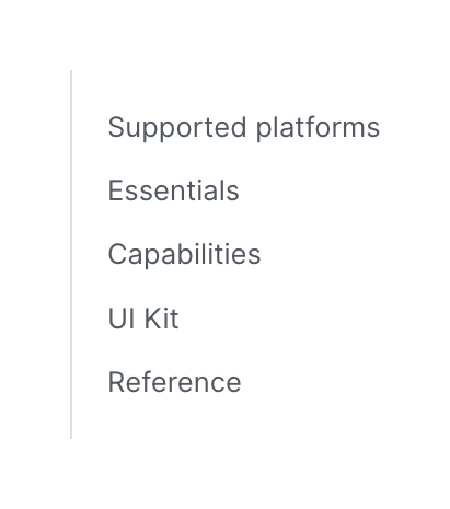 Dyte Vertical navigationUI component example