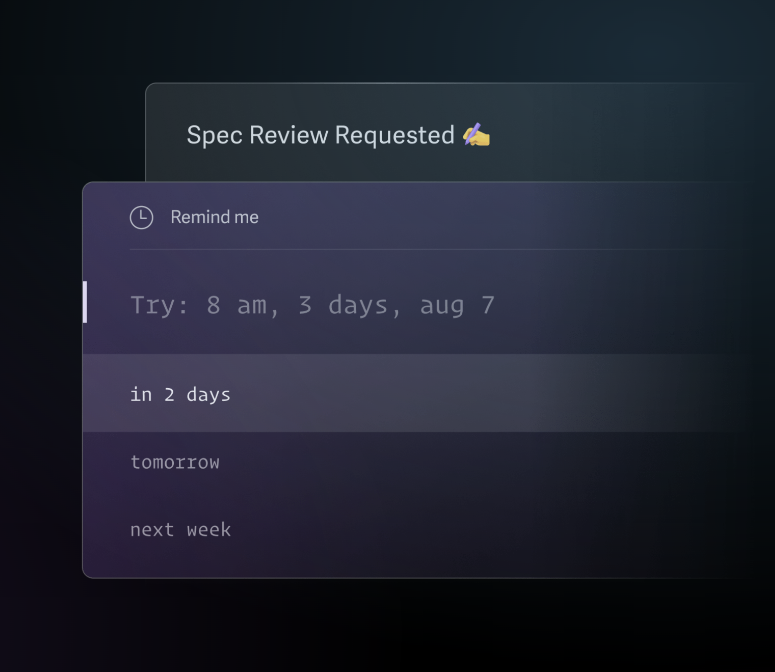 Superhuman IllustrationUI component example