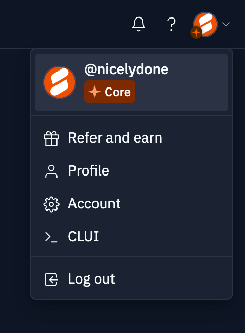 Replit Dropdown menuUI component example