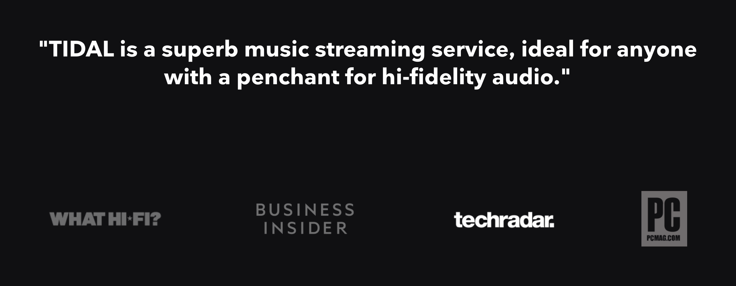 Tidal TestimonialUI component example