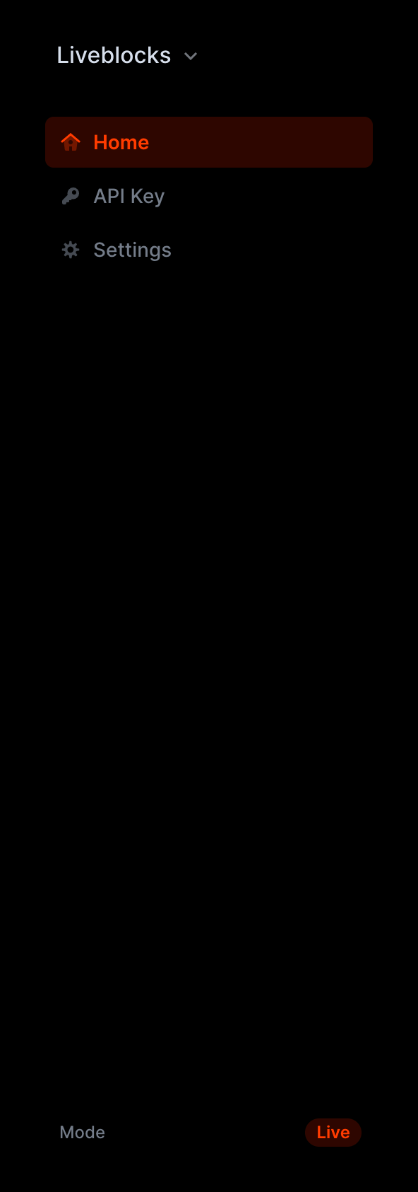 Liveblocks Vertical navigationUI component example