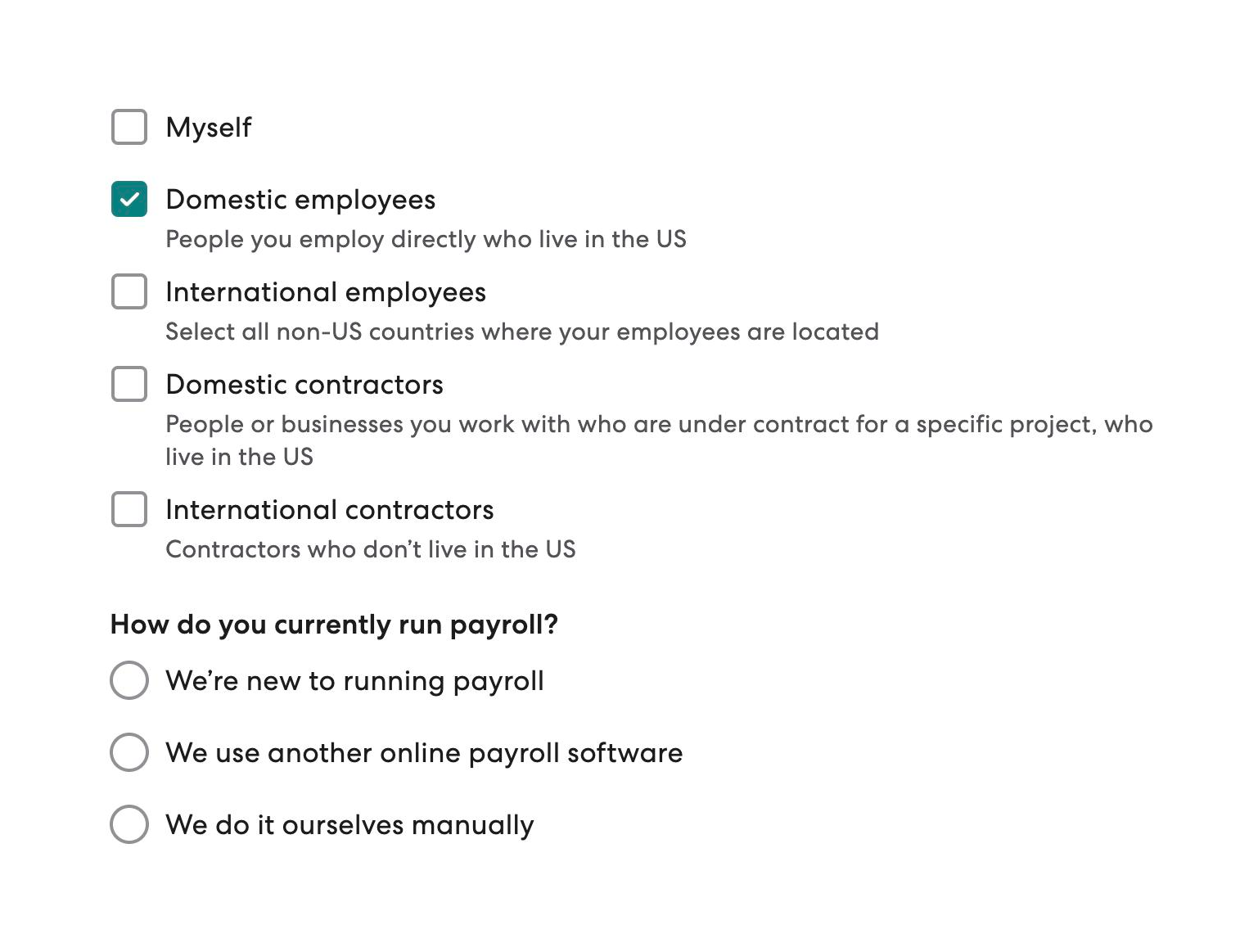 Gusto Checkbox & radioUI component example