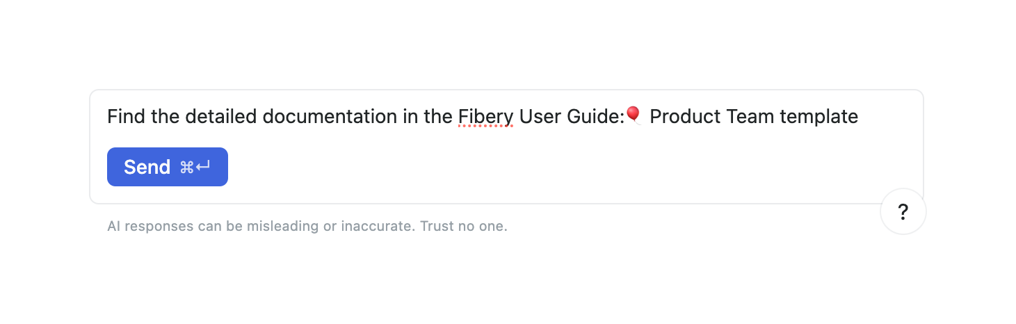 Fibery Input textUI component example