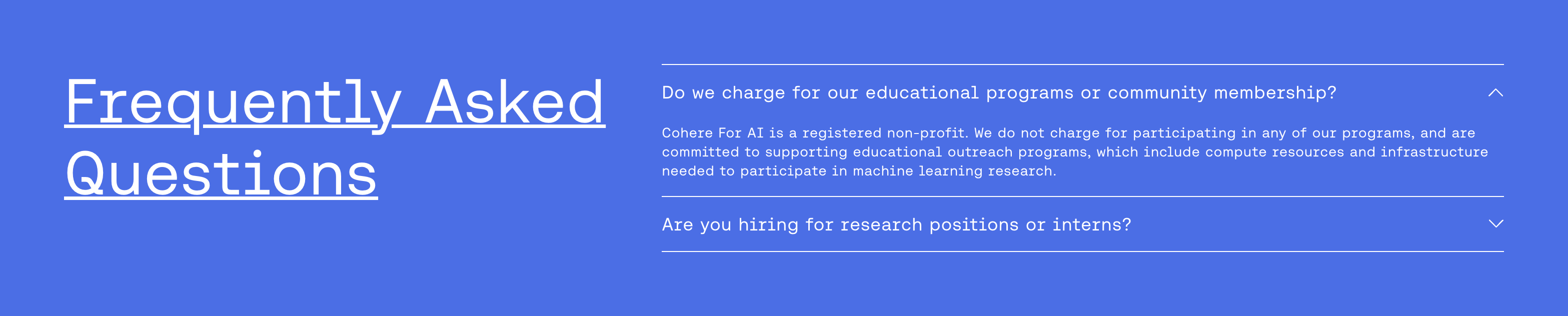 Cohere FAQUI component example