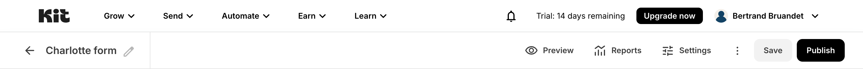 Kit Horizontal navigationUI component example