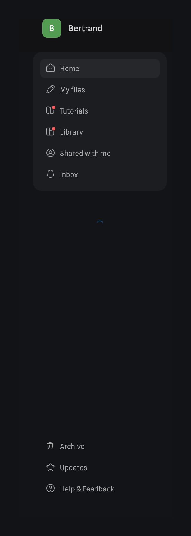 Spline Vertical navigationUI component example