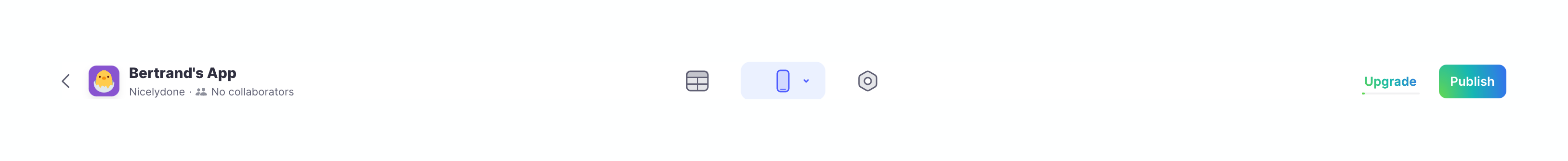 Glide Horizontal navigationUI component example