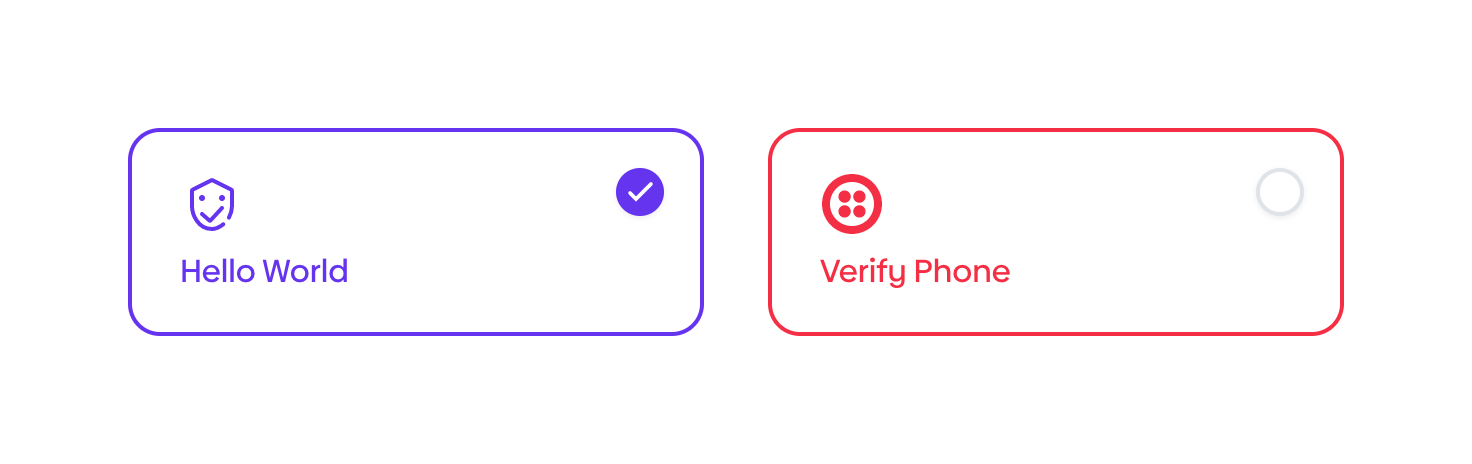 Evervault Checkbox & radioUI component example