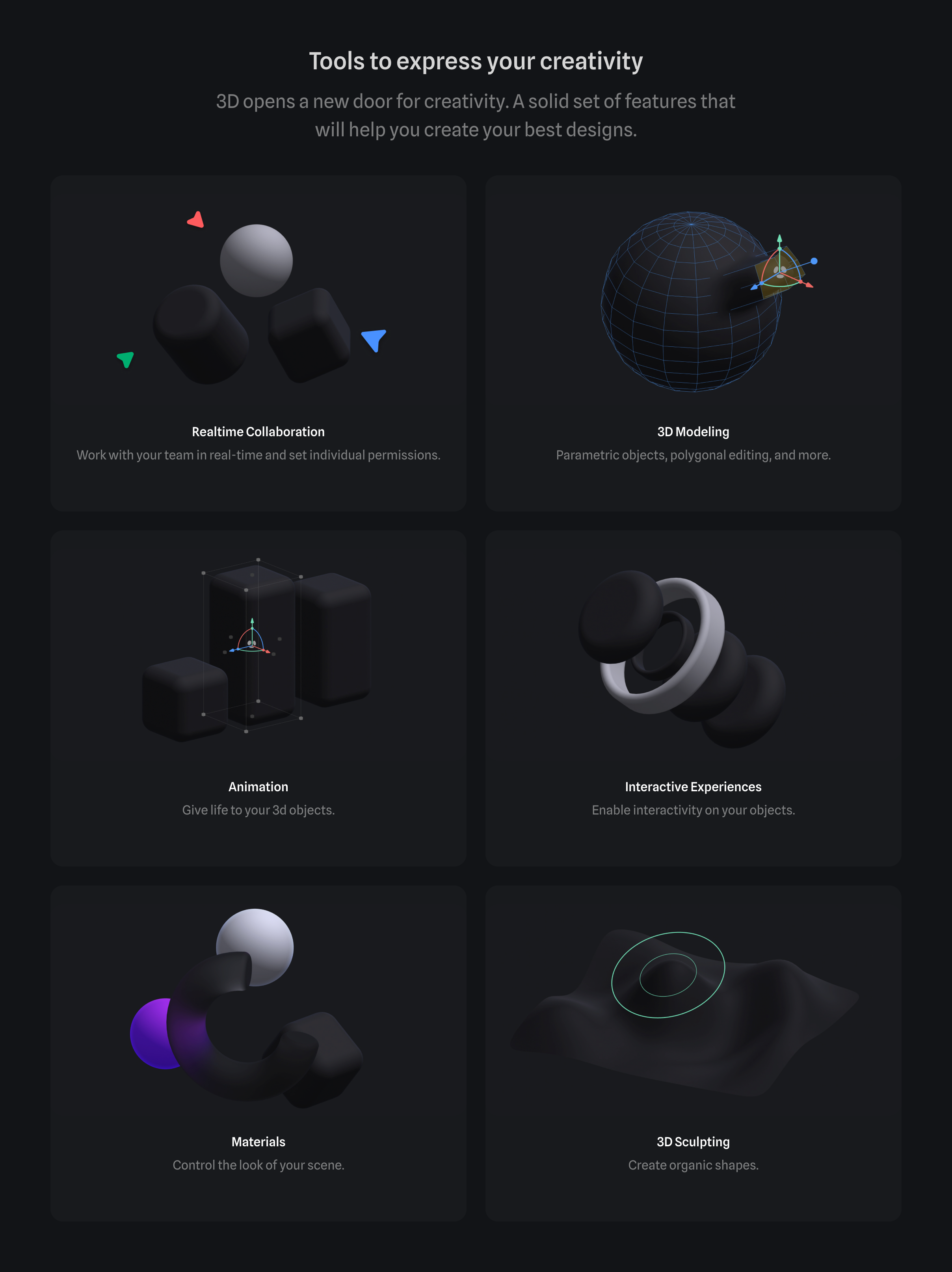 Spline Bento boxUI component example