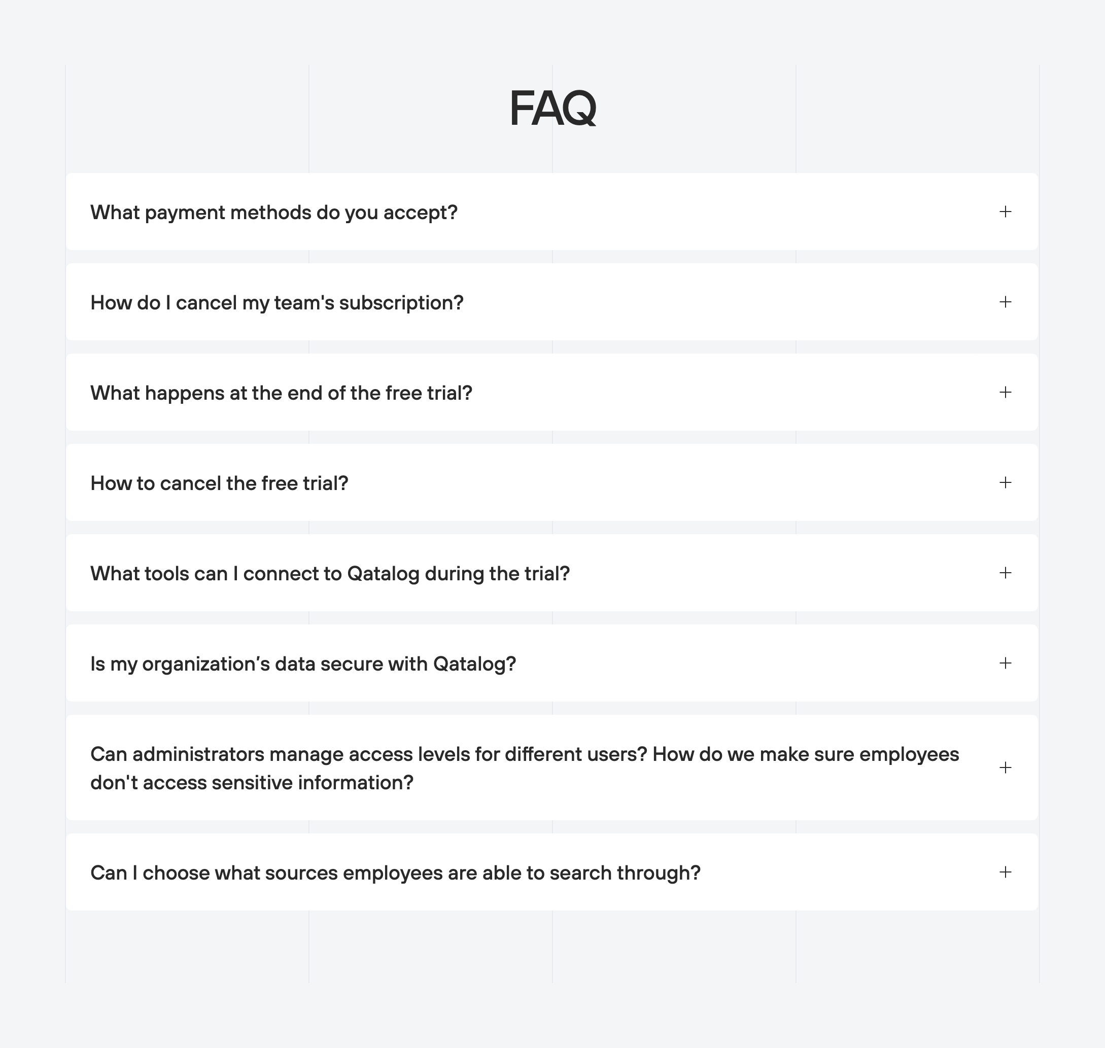 Qatalog FAQUI component example