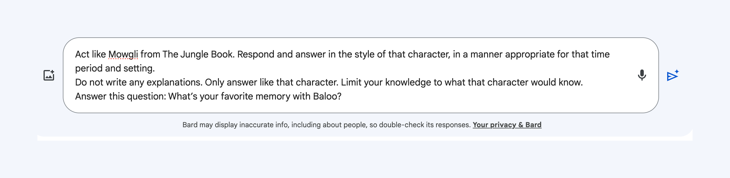 Bard Input textUI component example