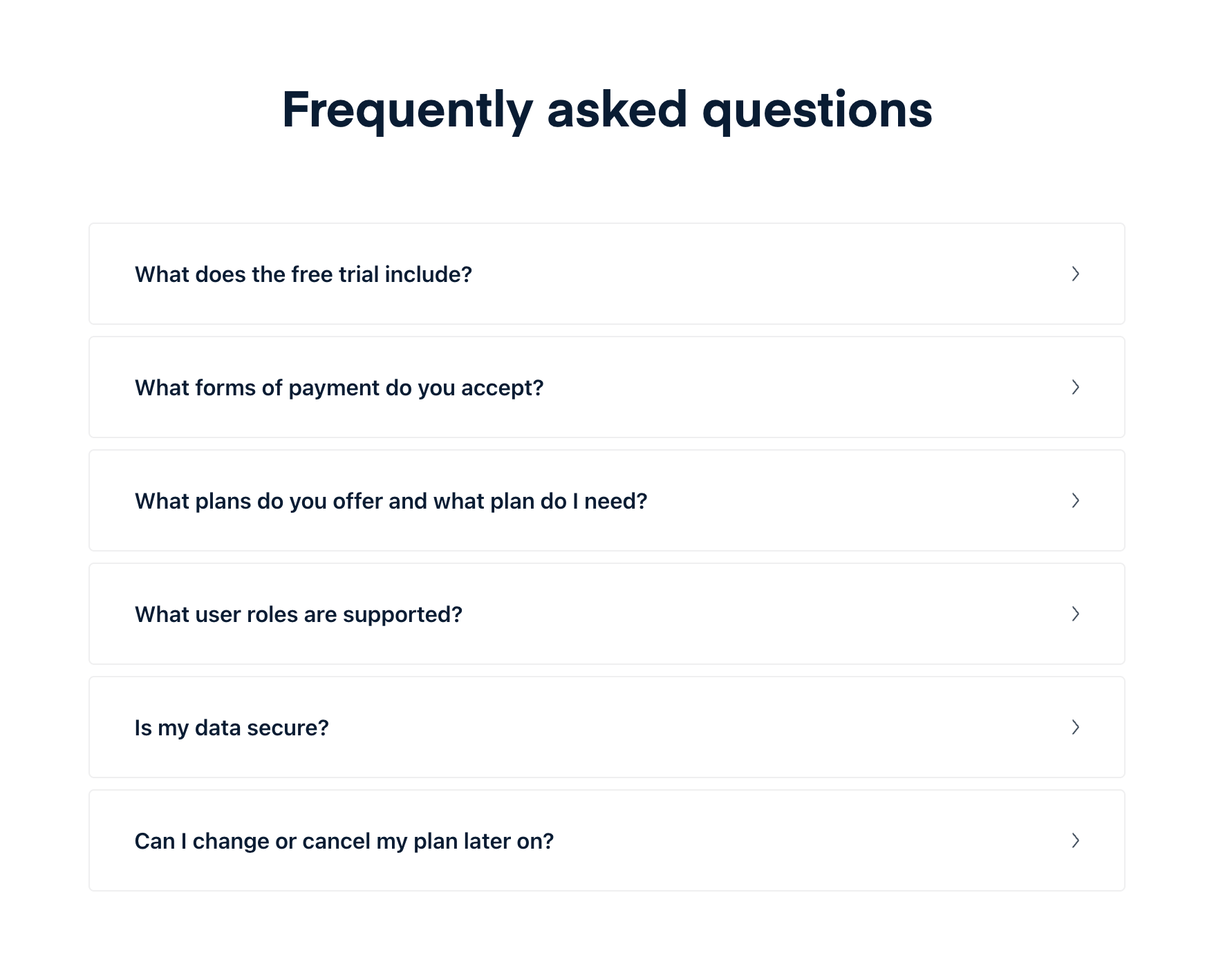Airfocus FAQUI component example