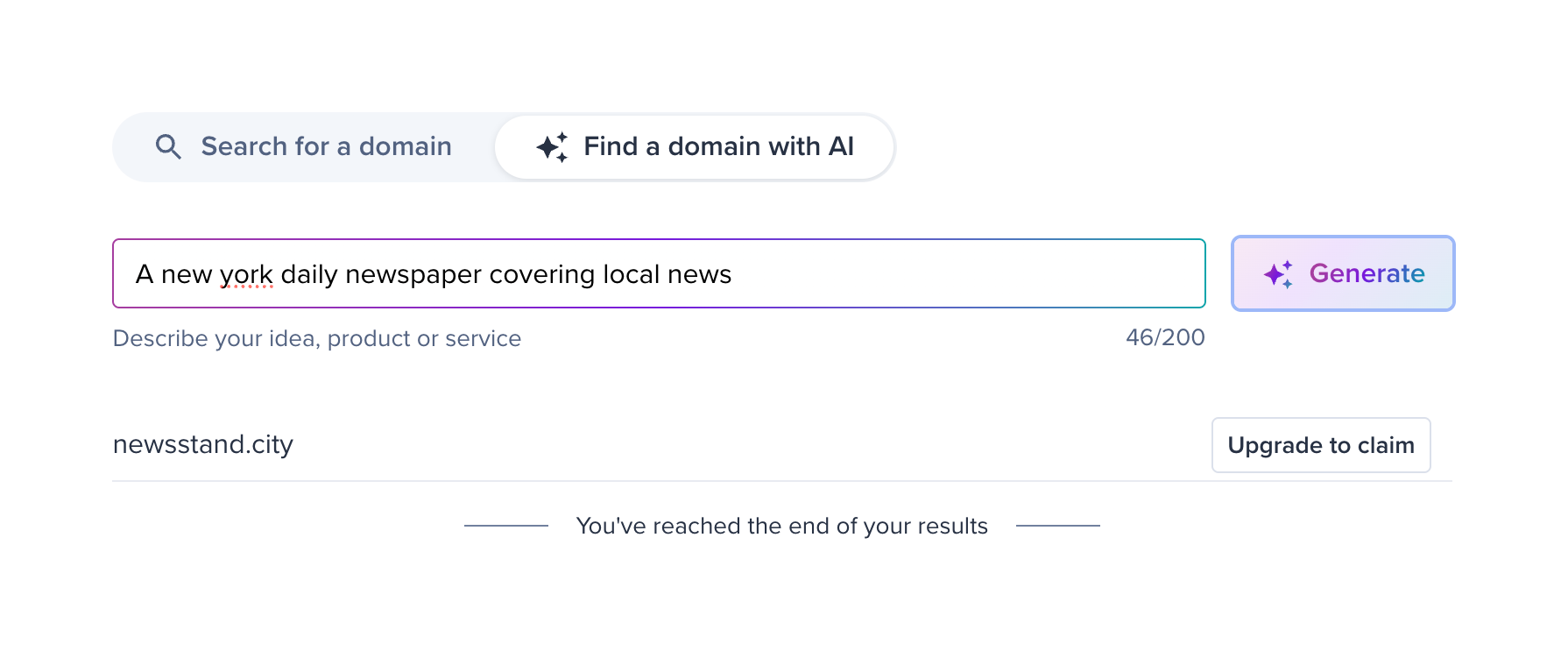Bitly Artificial intelligenceUI component example