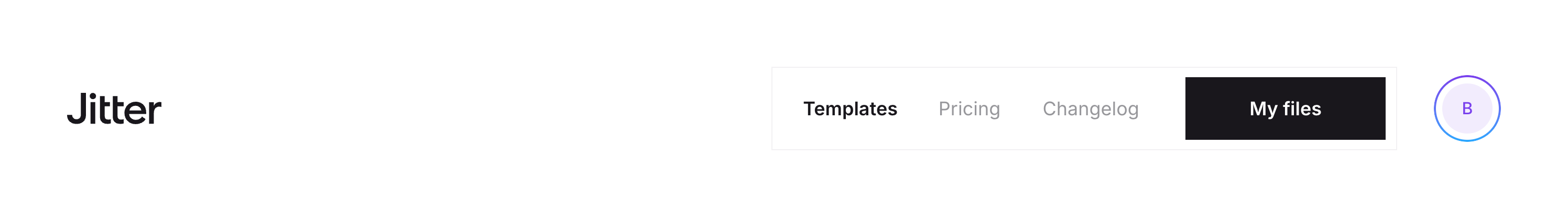 Jitter Horizontal navigationUI component example