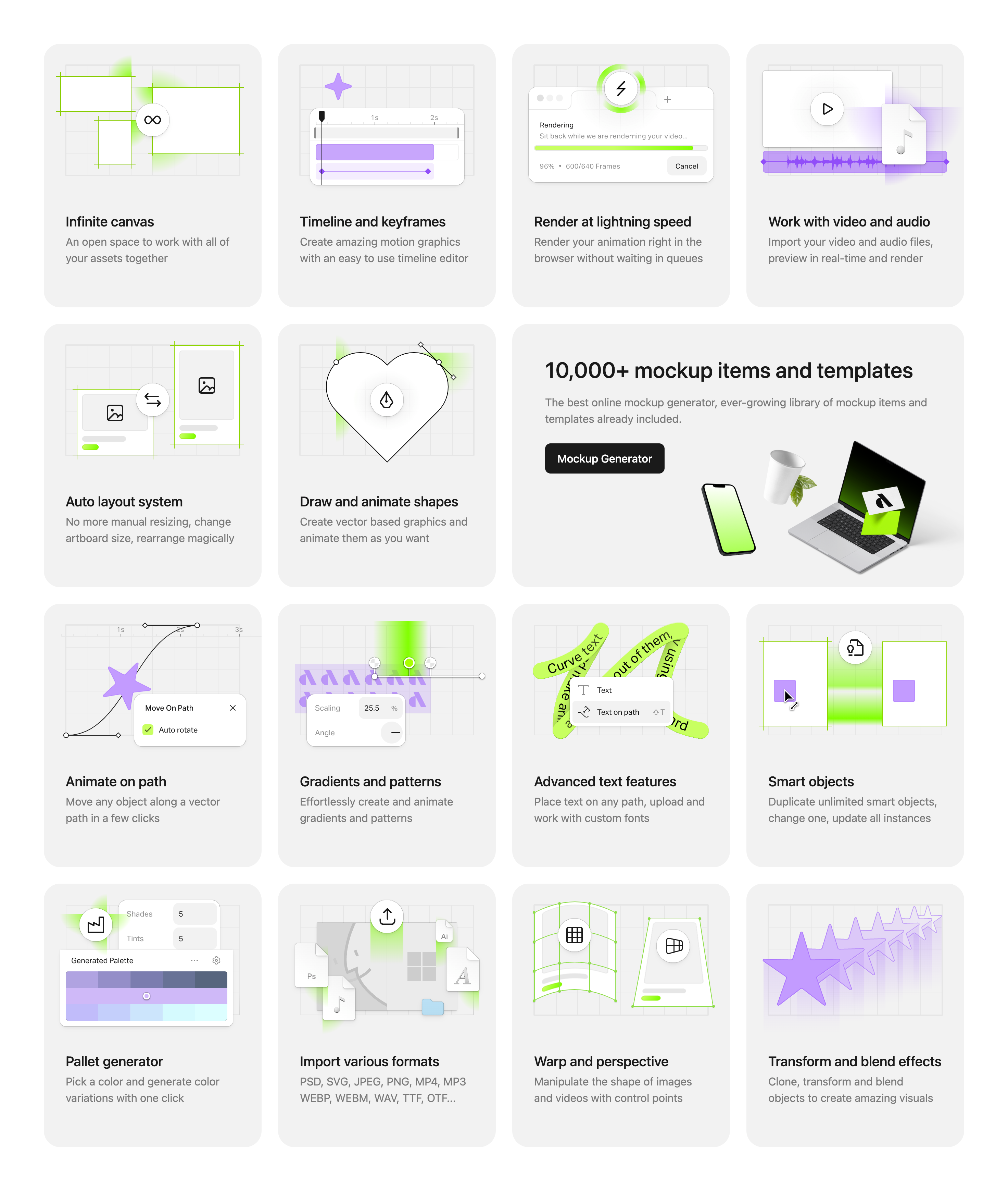 Artboard Studio Benefit ListUI component example