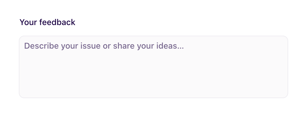 Dovetail Input textUI component example