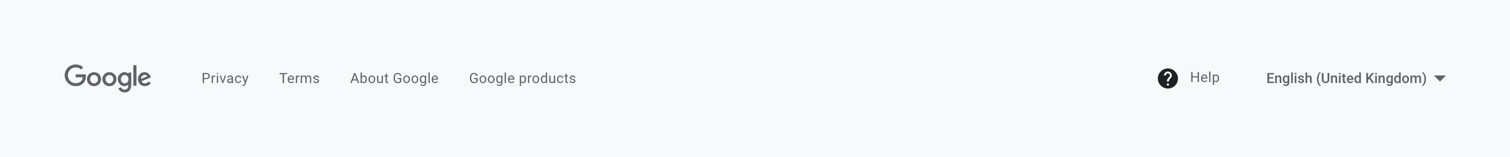 Google One FooterUI component example