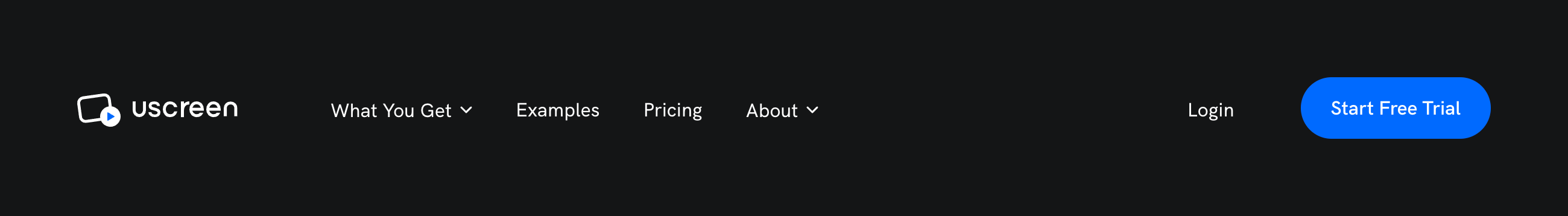 Uscreen Horizontal navigationUI component example