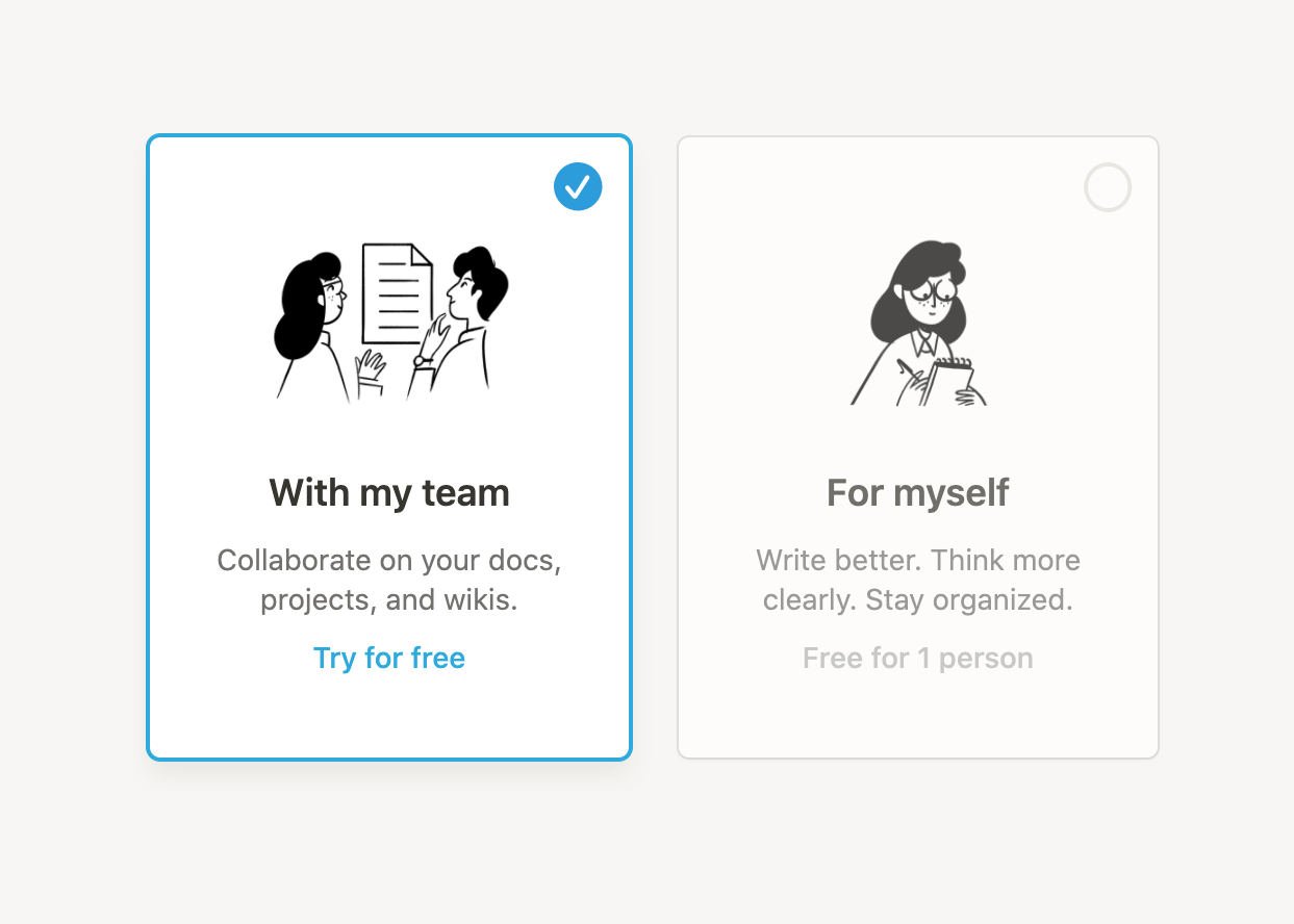 Notion Checkbox & radioUI component example