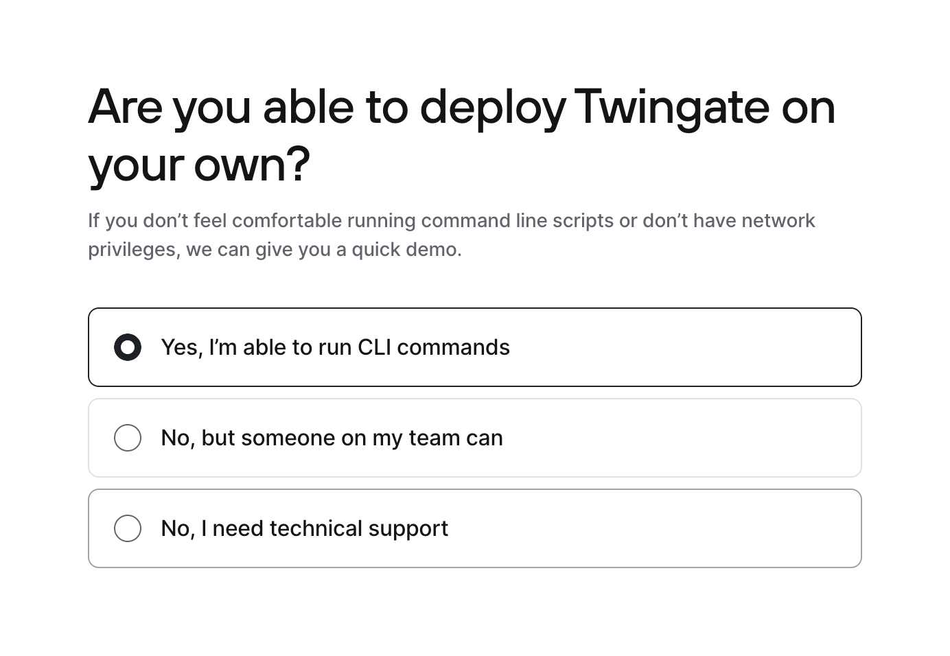 Twingate Checkbox & radioUI component example
