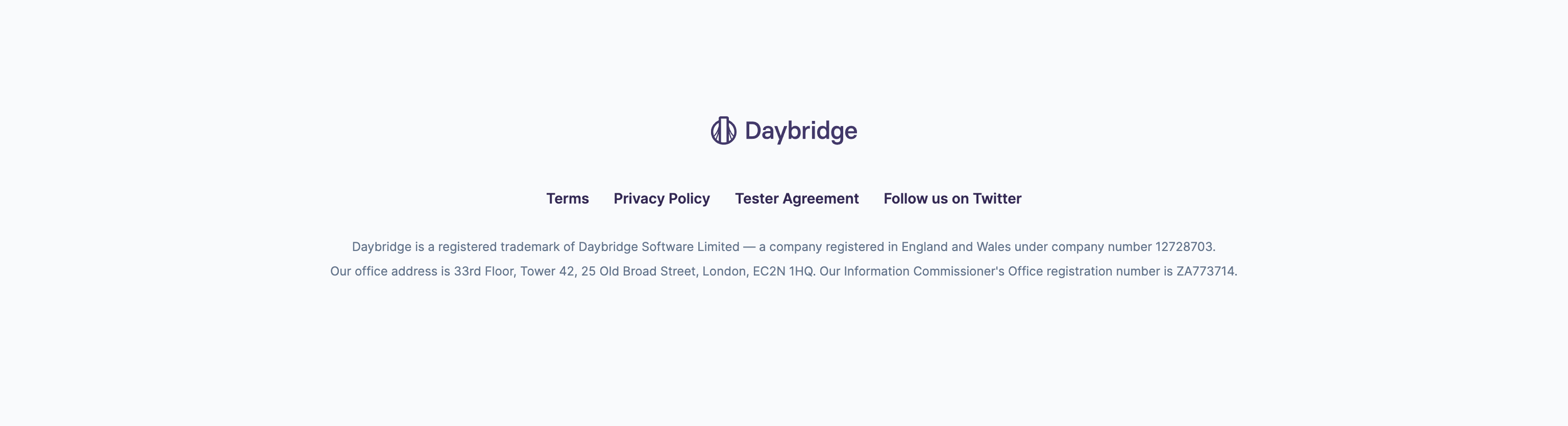 Daybridge FooterUI component example