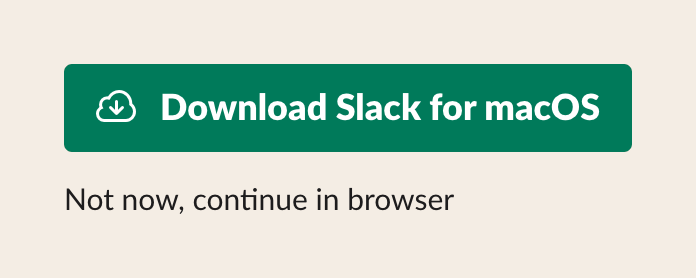 Slack ButtonUI component example
