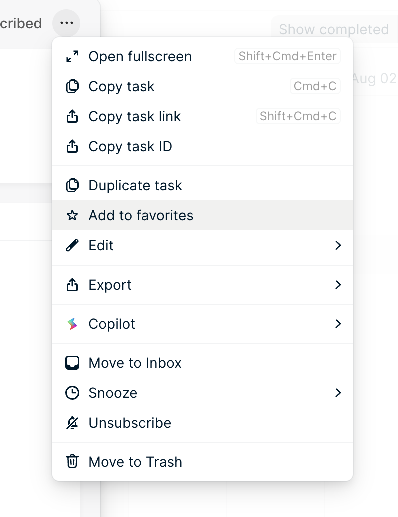 Height Dropdown menuUI component example