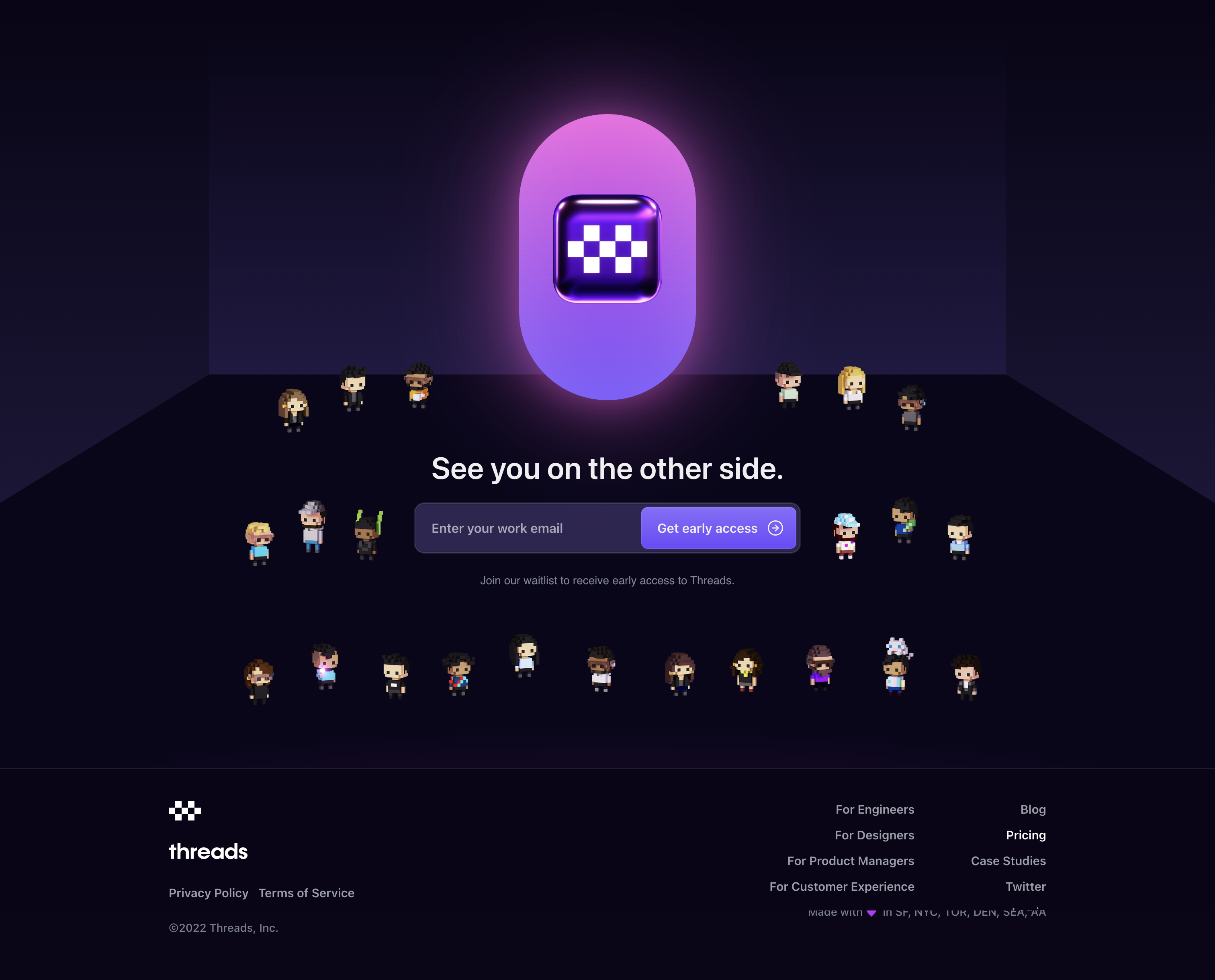 Threads FooterUI component example
