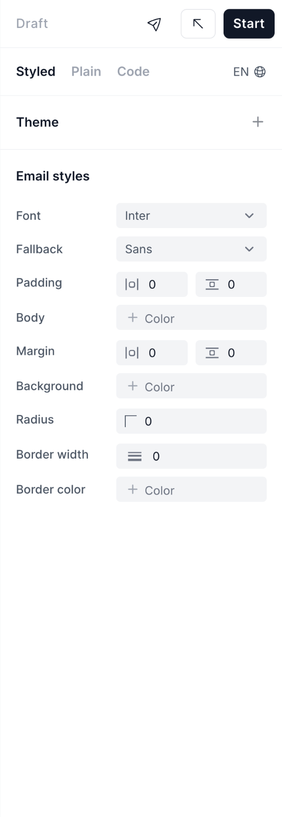 Loops Vertical navigationUI component example