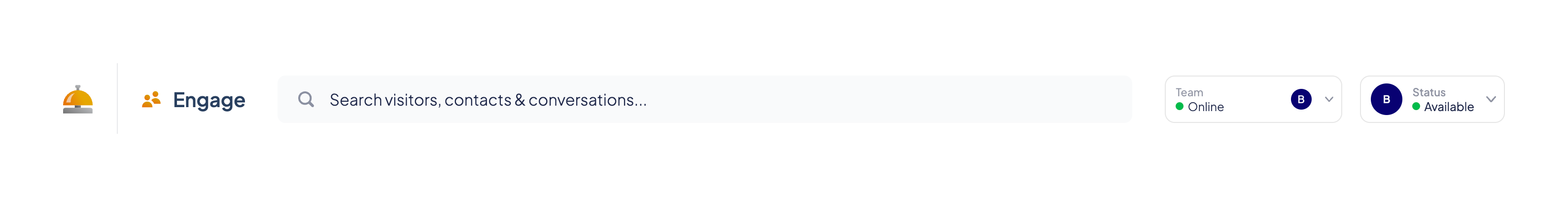 ServiceBell Horizontal navigationUI component example