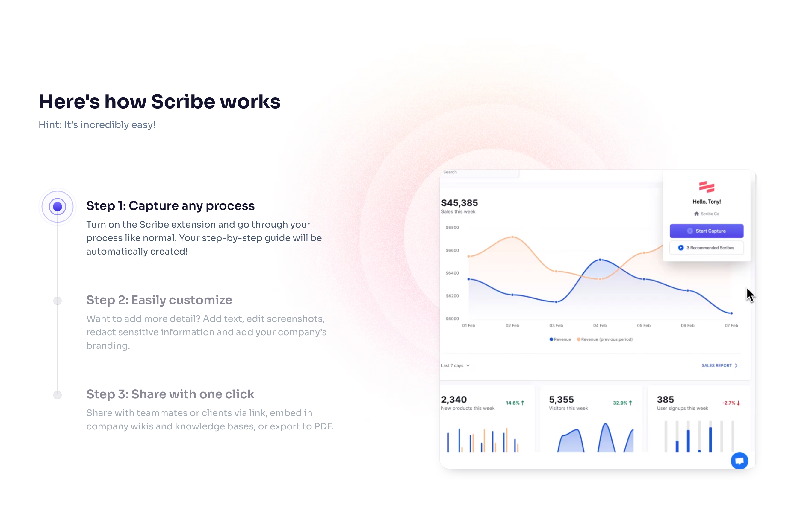 Scribe StepperUI component example