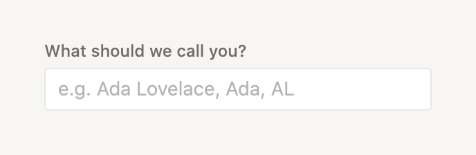 Notion Input textUI component example