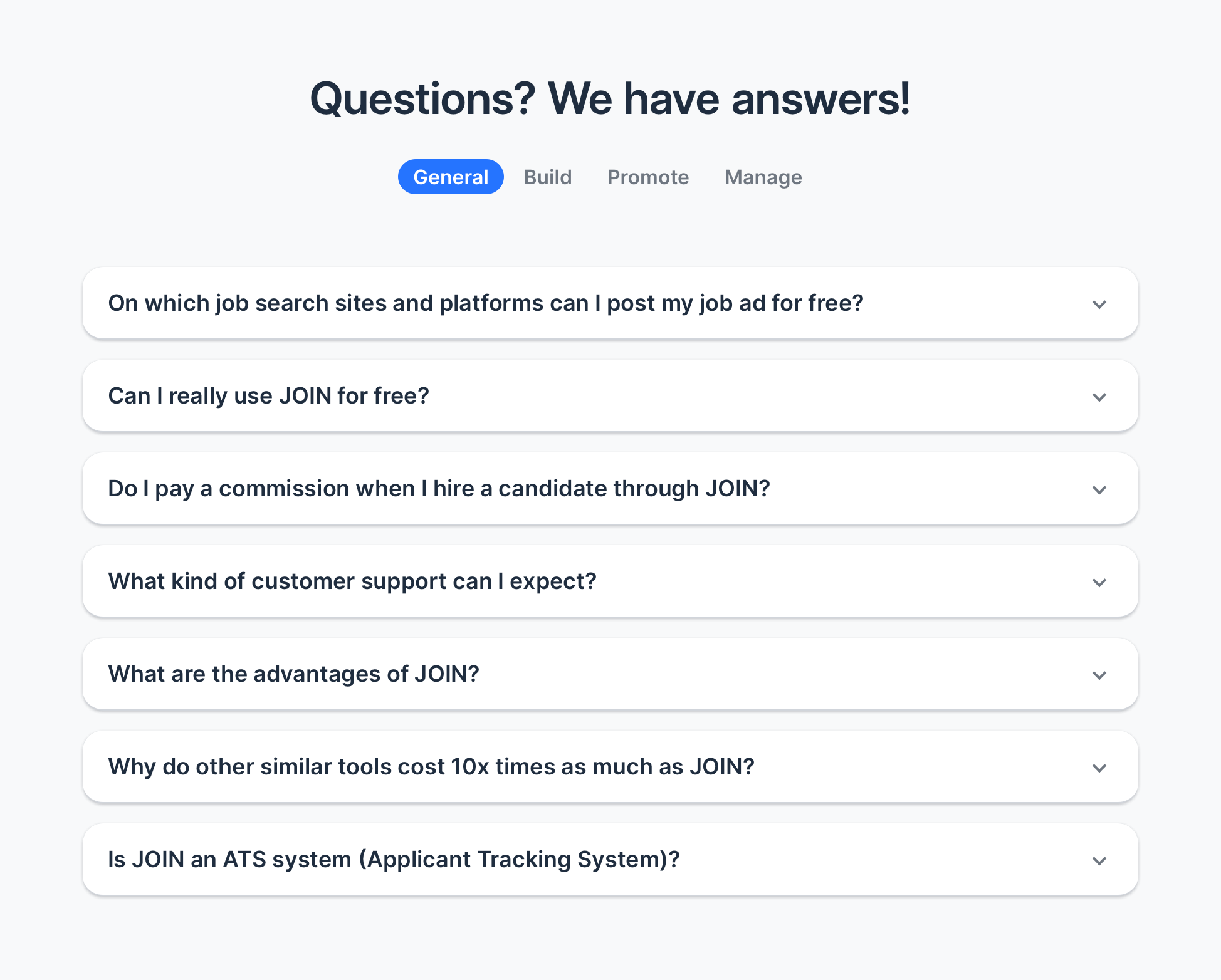 Join FAQUI component example