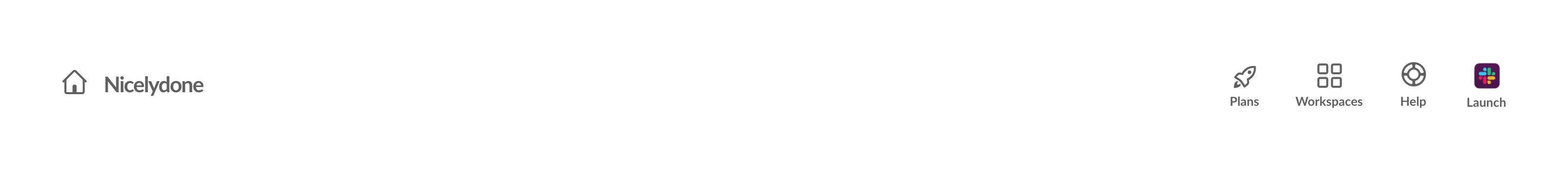 Slack Horizontal navigationUI component example