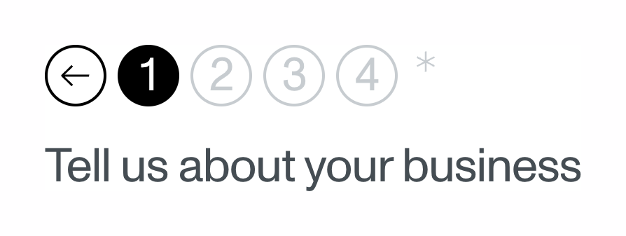 Tola StepperUI component example